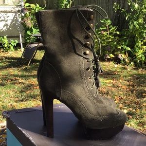 NWOT Suede High Heel Booties